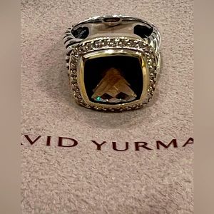 David Yurman Albion smoky quartz diamond ring